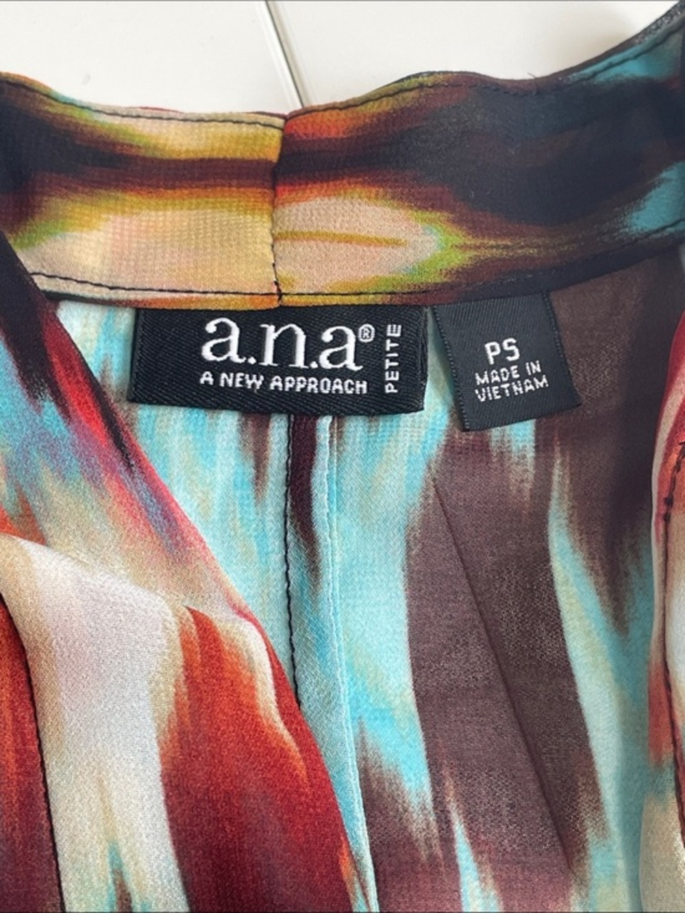 a.n.a Multicolor Abstract Print Tunic - Red, Turquoise, Black